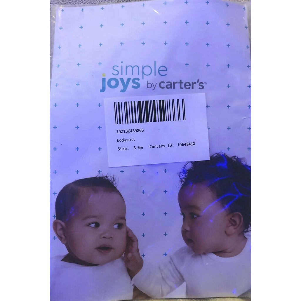 Simple Joys By Carter’s Baby Bodysuit 3-6months Romper Onesie Animals Lion Elephant Turtle Tortoise Rhino White Unisex