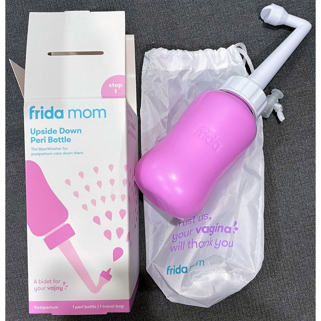 Frida Mom Upside Down Peri Bottle Travel Portable Bidet Postpartum Relief Pink Gray Blue Grey Spray