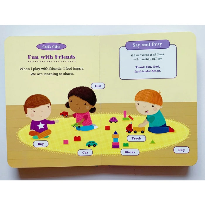 Say and Pray Devotions Board Book Prayers Kids Children Devotional Young Hard Cover Diane Stortz Sarah Ward