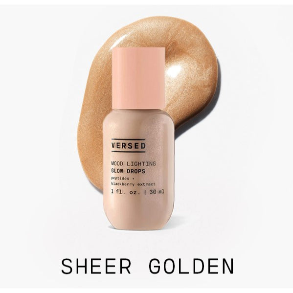 Versed Mood Lighting Luminizing Glow Drops Sheer Bronze Golden Highlighter Serum Foundation Tint Moisturiser