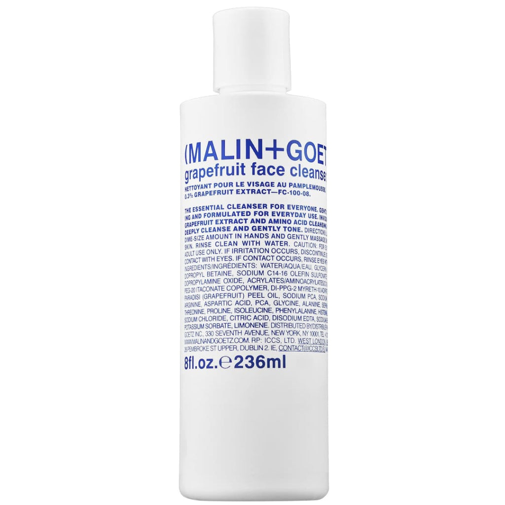 Malin+Goetz Grapefruit Face Cleanser Malin Goetz Foam Gel Makeup Remover Gentle Amino Acids