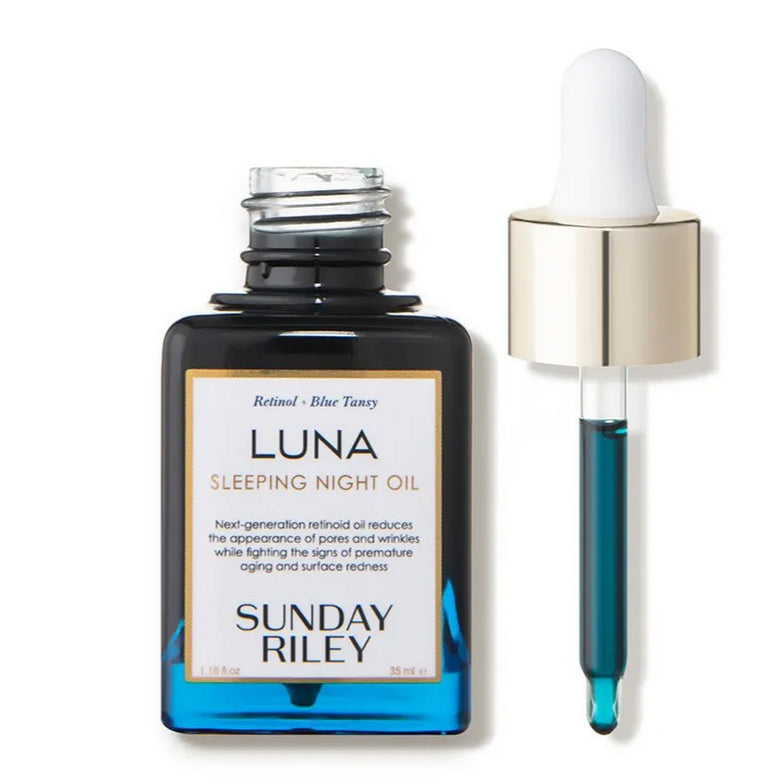 Sunday Riley Luna Sleeping Night Oil Retinol Treatment Tansy Serum Anti-Aging Pores Moisturiser Brightening Lines Spots