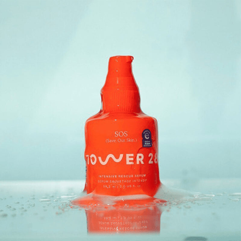 Tower 28 SOS Intensive Rescue Serum Facial Essence Rosacea Eczema Hypochlorous Acid Soothing Purifying Acne Treatment