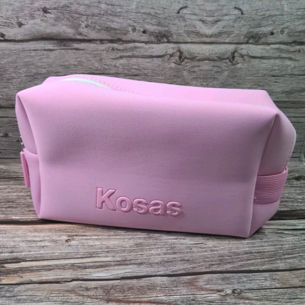Kosas Pink Makeup Cosmetics Gift Toiletries Washable Bag Pouch Travel Organizer Beauty Case Zipper