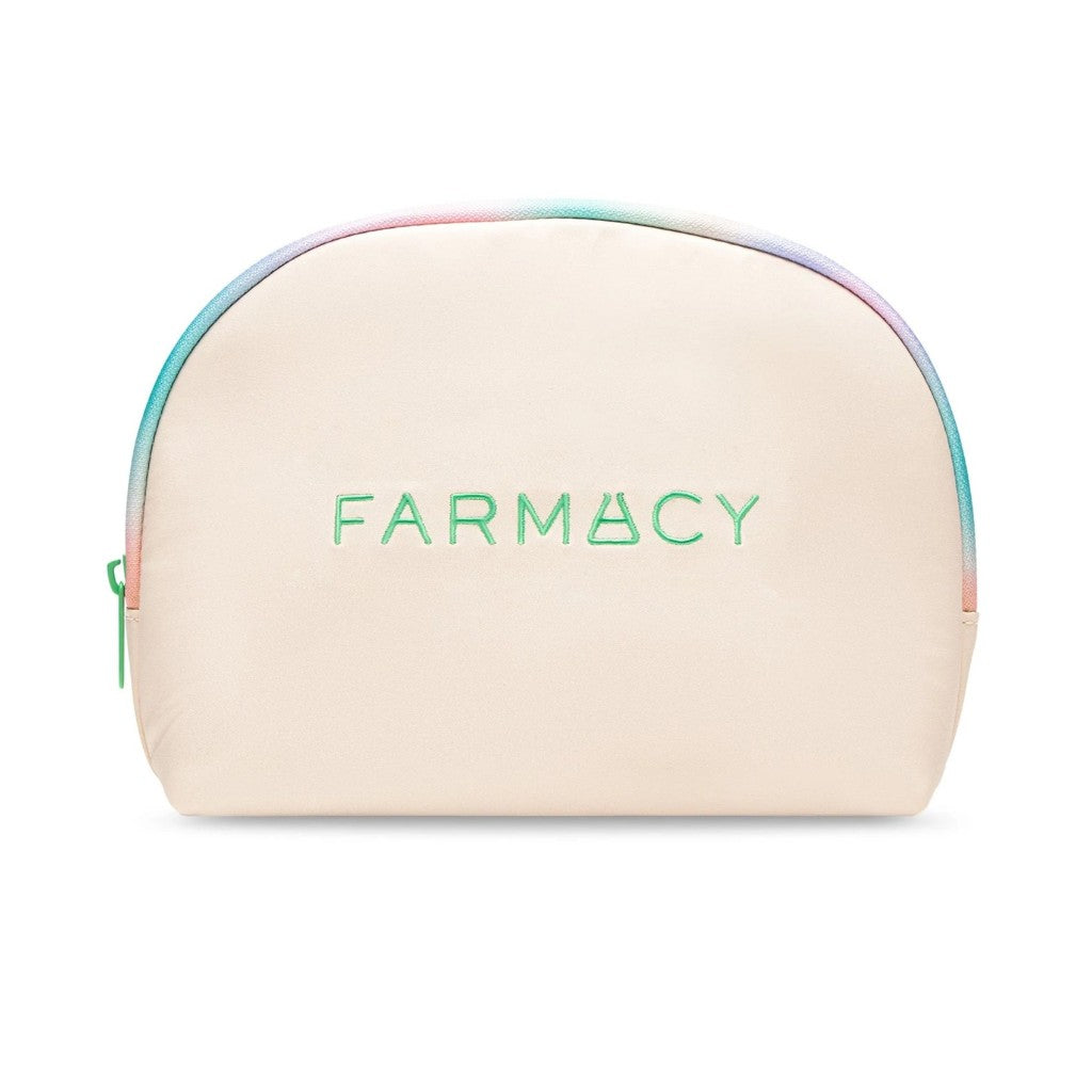 Farmacy Beauty The Glow To Go Pouch Makeup Cosmetics Gift Toiletries Polyester Bag Travel Organizer Beauty Case Zipper