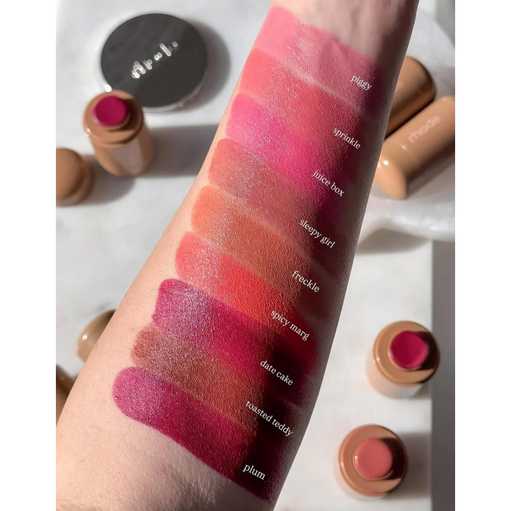 Rhode Pocket Blush Cheeks Lips Piggy Freckle Juice Box Spicy Sleepy Toasted Cream Pink Peach Neutral Coral Travel Stick