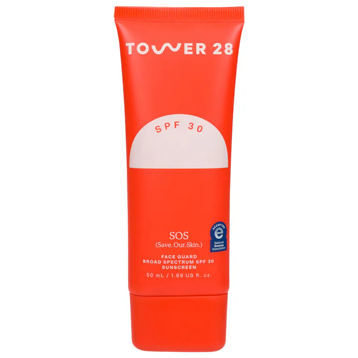 Tower 28 SOS FaceGuard SPF 30 PA+++ Sunscreen Lightweight Non-Greasy Sensitive Eczema Gentle Allantoin Resistant Base