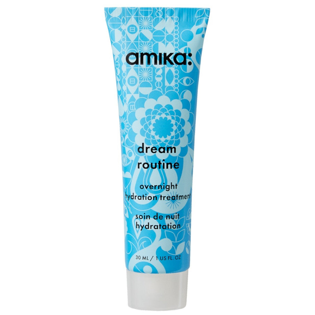amika Dream Routine Overnight Hydration Treatment Dry Hair Mask Hyaluronic Acid Deep Intense Conditioner Repair Travel