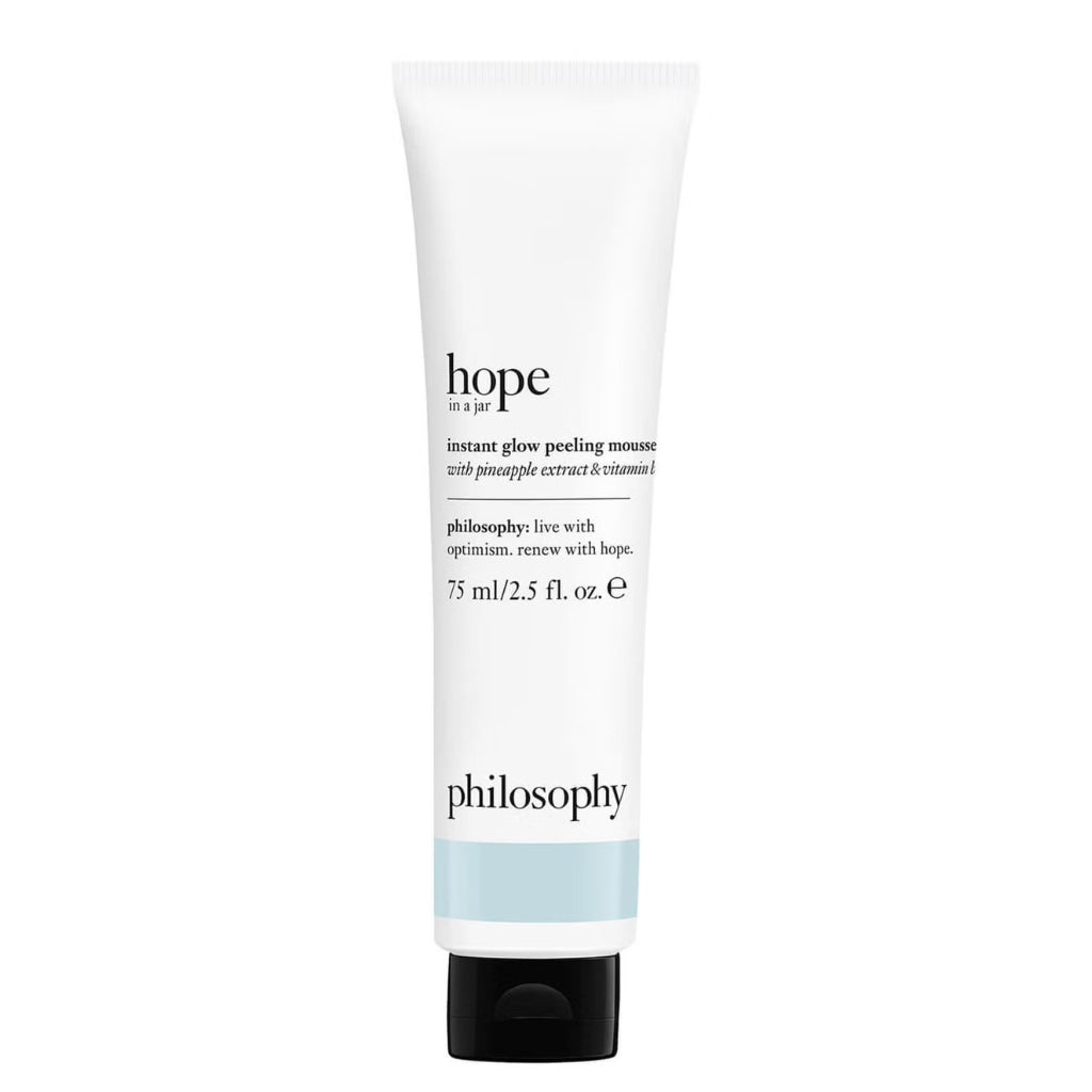 Philosophy Hope In A Jar Instant Glow Peeling Mousse Facial Mask Scrub Exfoliator Peel Pineapple Witch Hazel B5 Enzymes