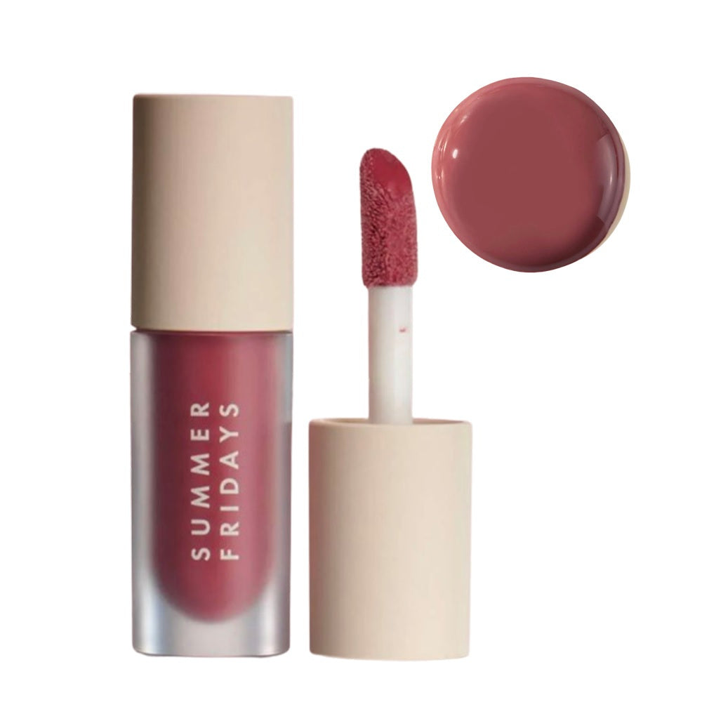 Summer Fridays Dream Lip Oil Tint Rosy Pink Sheer Brown Hydrating Treatment Plumping Gloss