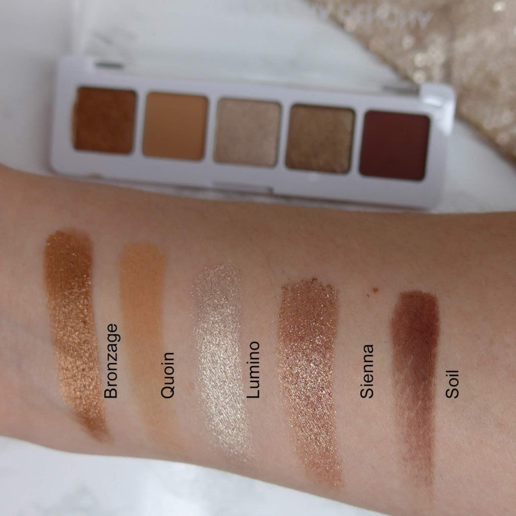 Natasha Denona Mini Nude Eyeshadow Palette Kit Copper Gold Brown Neutral Warm Travel Portable Set Brush