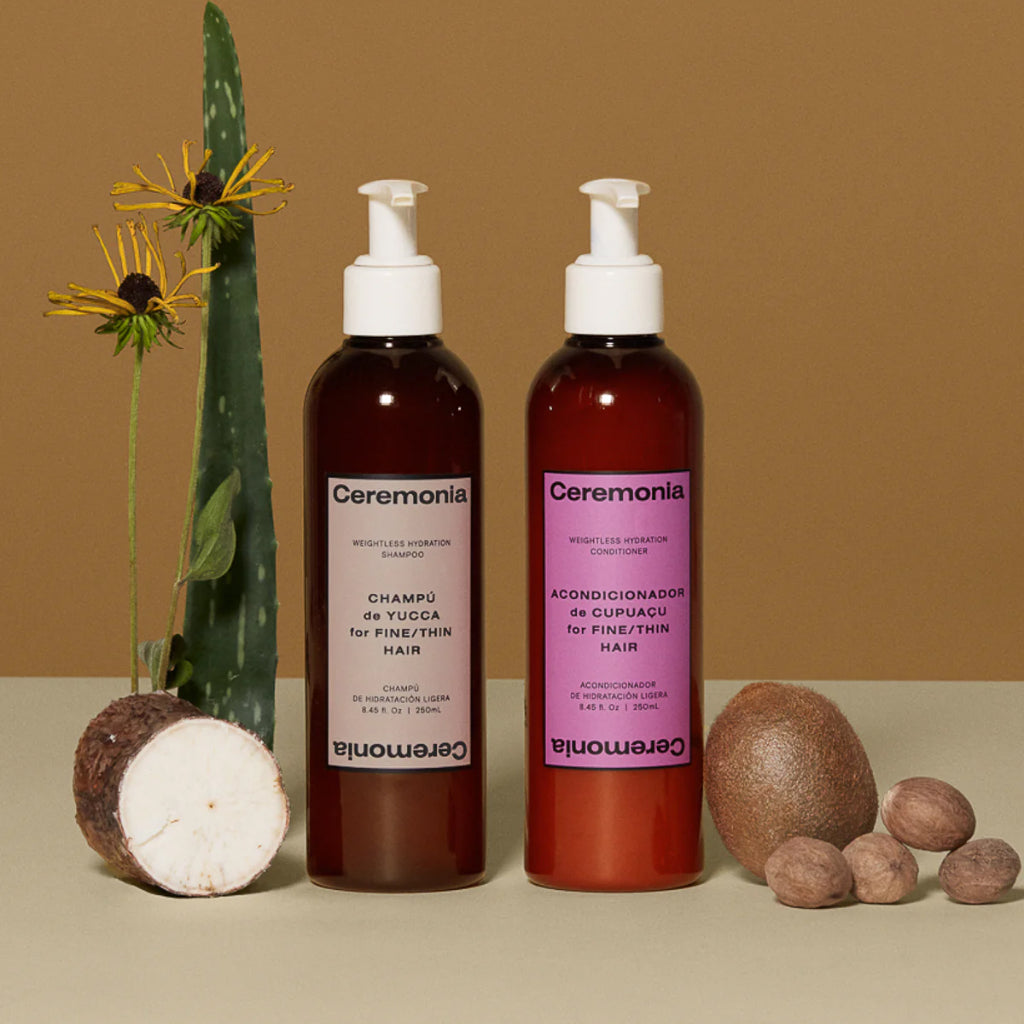 Ceremonia Weightless Hydration Shampoo Conditioner Fine Thin Hair Keratin Mask Volumizing Aloe Butter Oil Treatment Oily
