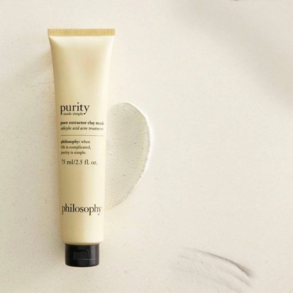 Philosophy Purity Made Simple Pore Extractor Exfoliating Clay Mask Acne Pimple Salicylic Acid Gentle Detox Cleanser