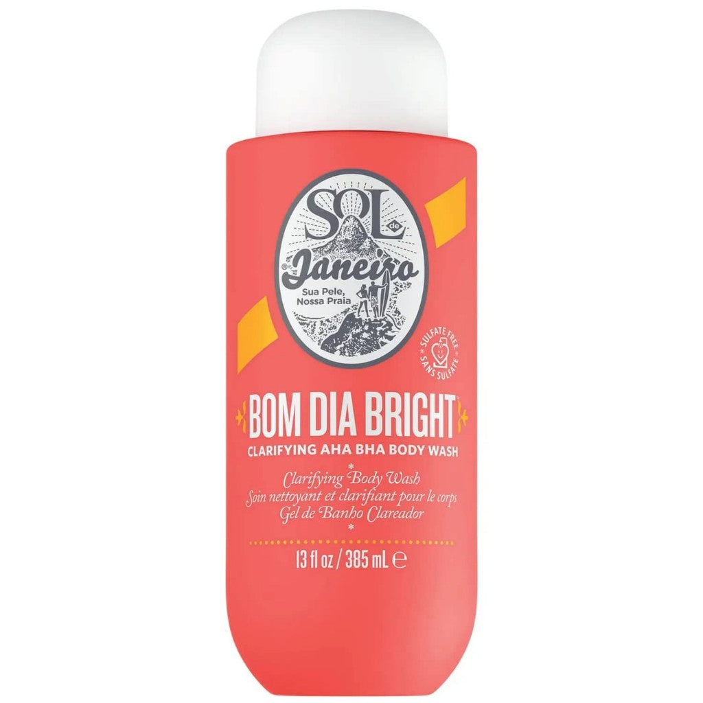 Sol de Janeiro Bom Dia Bright Clarifying AHA BHA Body Wash Gel Salicylic Exfoliating 40 Shower Caffeine Vitamin Ingrown