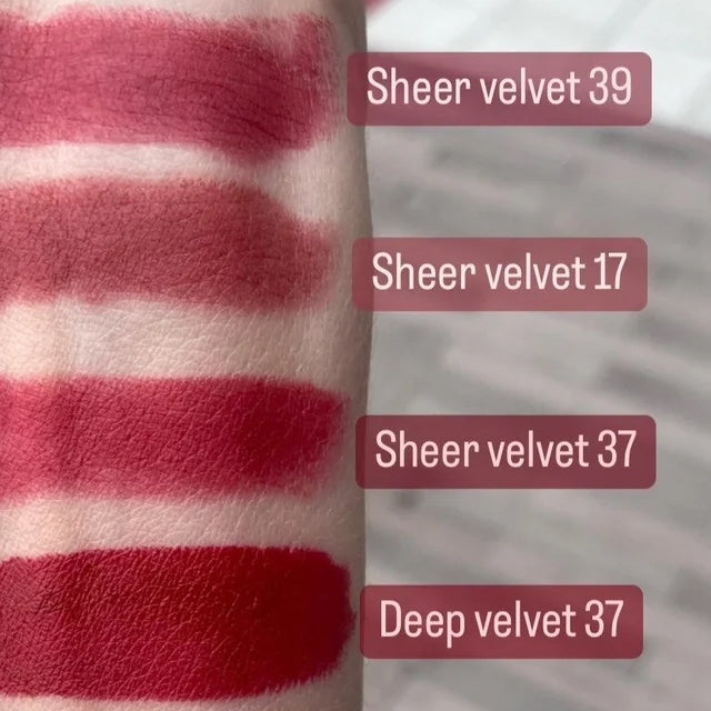 GIVENCHY Le Rouge Sheer Velvet 37 Blurring Matte Lipstick Red Warm Butter Vitamin E Oils Mini Sample Travel Deep Rich