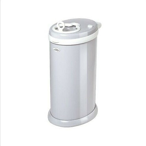 Ubbi Steel Diaper Pail Bin Blue Grey Gray Pink White Marble Trash Odour Locking Nappy