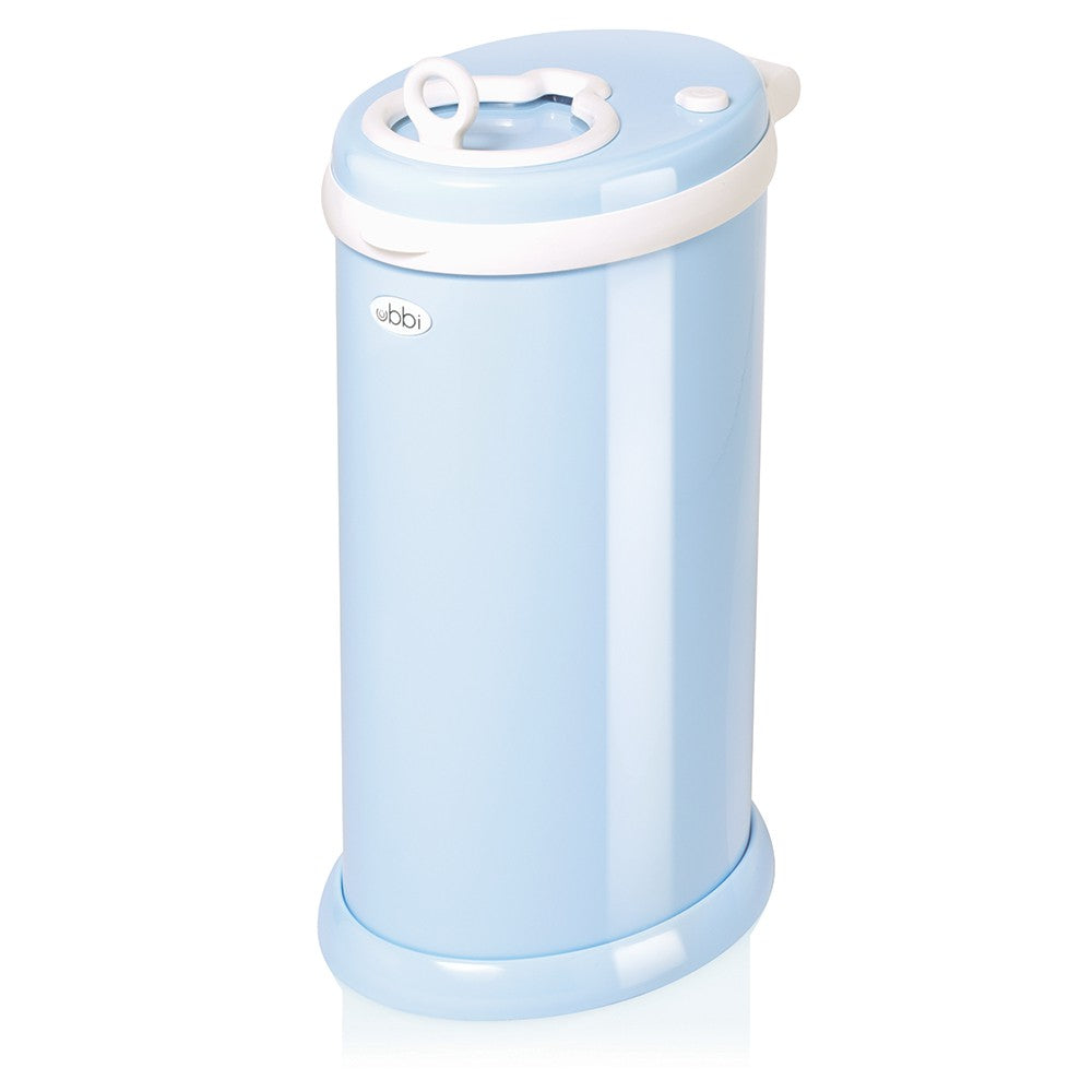Ubbi Steel Diaper Pail Bin Blue Grey Gray Pink White Marble Trash Odour Locking Nappy