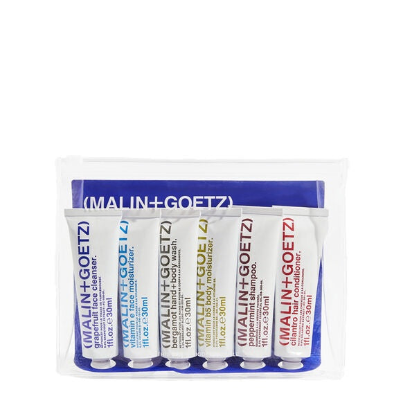 Malin+Goetz Malin Goetz Best Sellers Kit Travel Conditioner Shampoo Face Wash Moisturiser Cleanser Gift Set Bestsellers