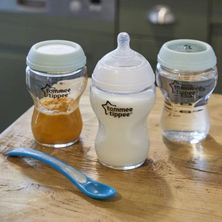 Tommee Tippee Closer to Nature Glass Baby Bottle Milk Storage Starter Set Kit Gift Teat Soother Brush 150ml 250ml 260ml