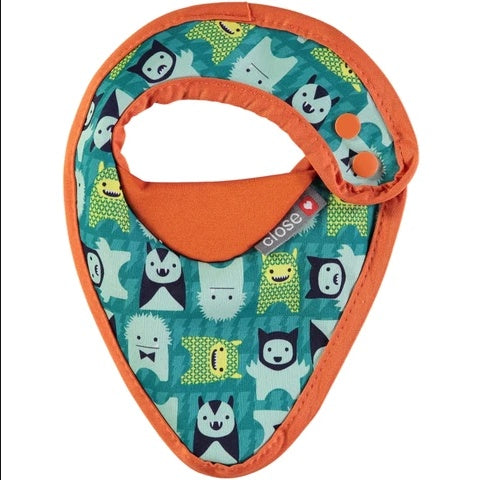 Close Parent Bib Stage 1 Infant Newborn Nursing Feeding Burp Cloth Napkin Animal Squirrel Blue Green Herman Monster