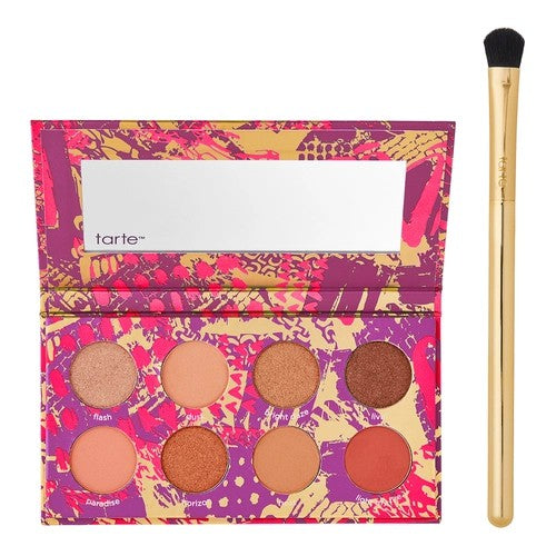 Tarte Exotic Eyes Prismatic Blue Brown Amazon Escape Tartelette Tease Eyeshadow Cheek Blush Palette Brush Dare Live