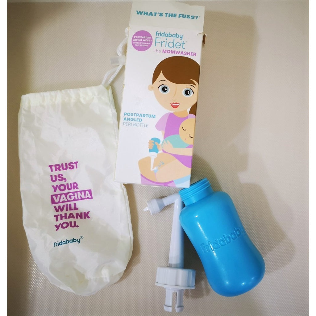 Frida Mom Upside Down Peri Bottle Travel Portable Bidet Postpartum Relief Pink Gray Blue Grey Spray
