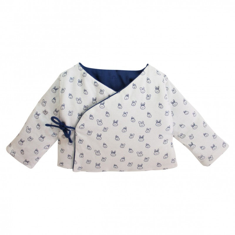 Château de Sable Wrapped Reversible Cardigan Jacket Unisex Pants Shorts Cotton Baby Infant Set Chateau Gift Bunny Rabbit
