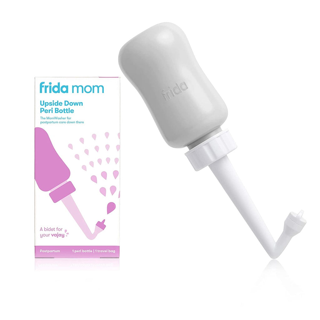 Frida Mom Upside Down Peri Bottle Travel Portable Bidet Postpartum Relief Pink Gray Blue Grey Spray