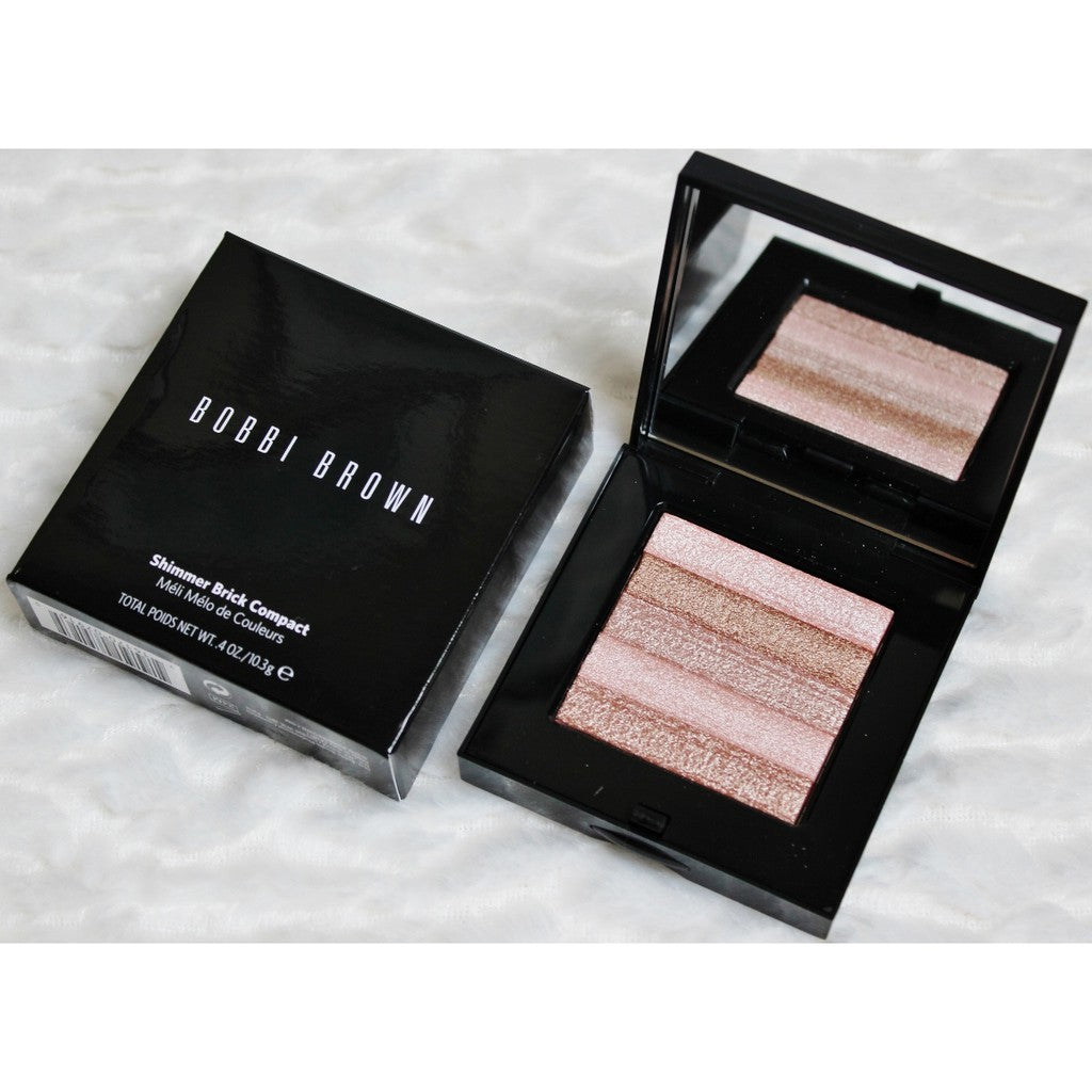 Bobbi Brown Shimmer Brick Compact Beige Bronze Pink Quartz Rose Highlight Blush Powder
