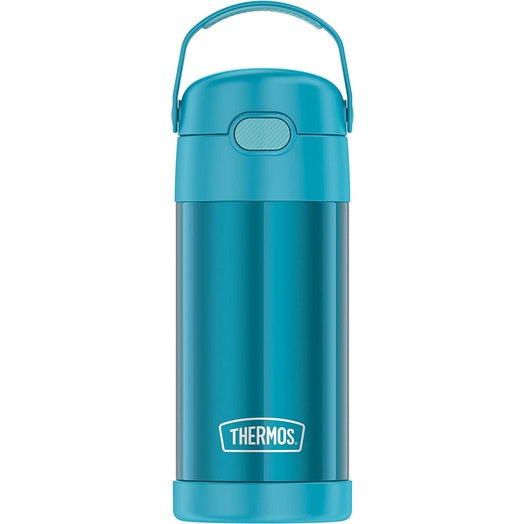 Thermos FUNtainer Vacuum Insulated Stainless Steel Water Bottle Straw Kids Toddlers Silicone