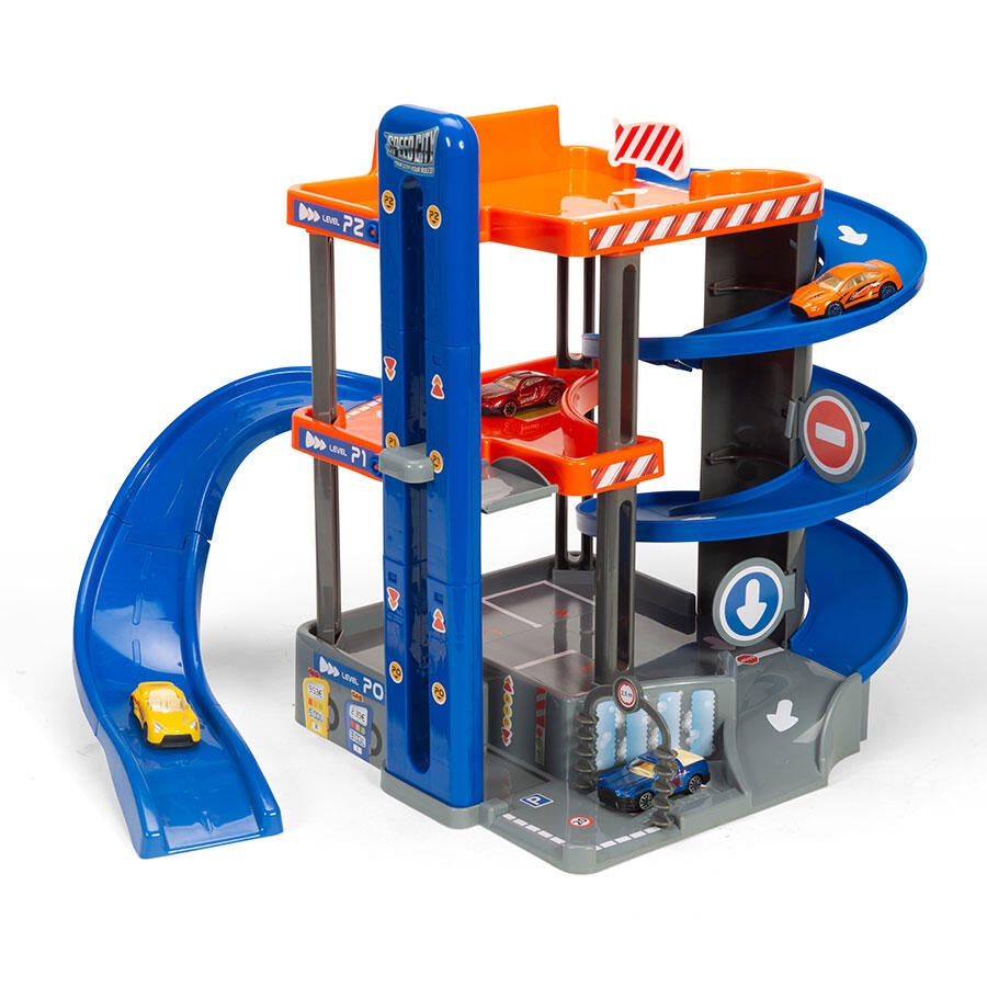 Speed City Park Play Multi Level Garage Toy Car Vehicle Gift Toddler Kids Birthday Educational Wheel