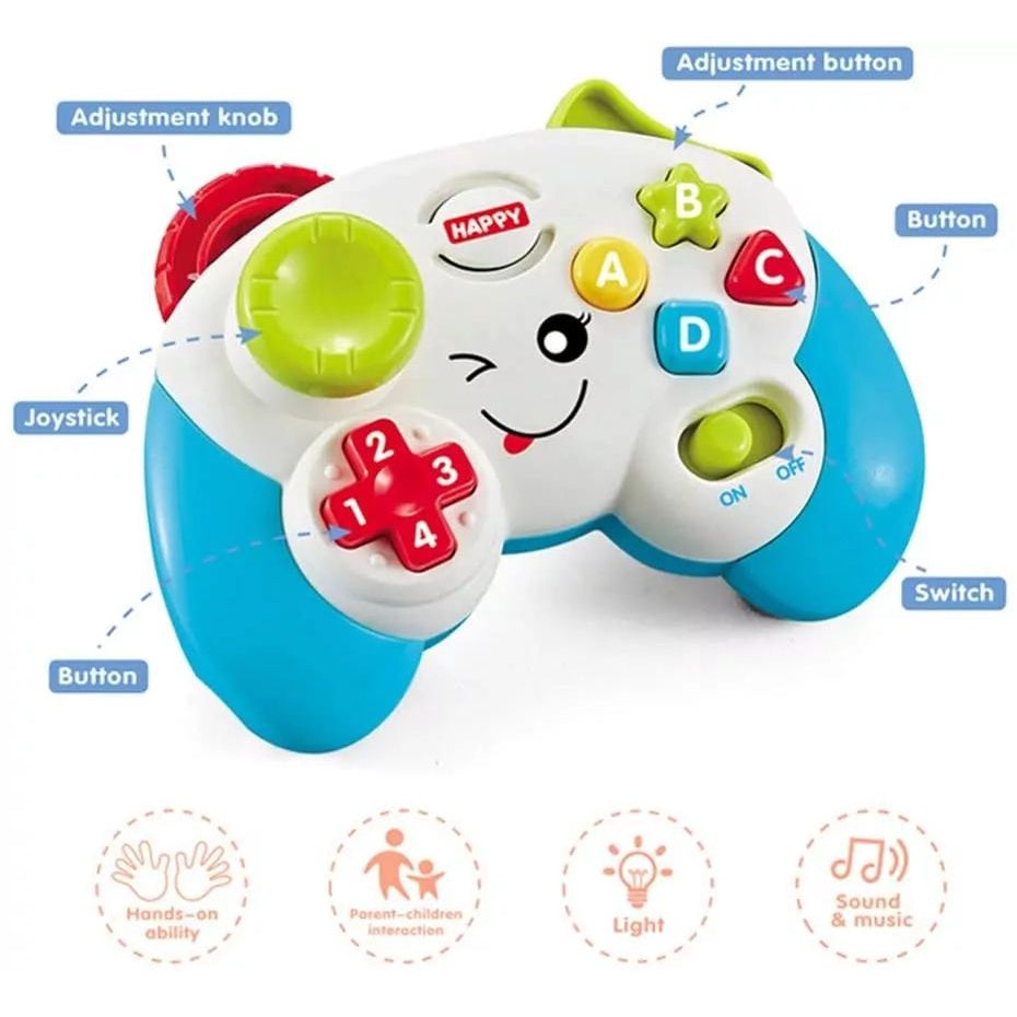 Chimstar Toys Game Controller Toy Music Light Blue Kids Toddlers Gift Baby Tech Sound Birthday Box Play Educational