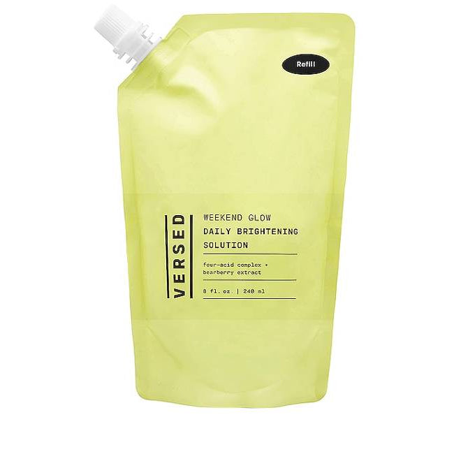 Versed Weekend Glow Daily Brightening Solution Toner Essence Refill Brightening Whitening Lightening Glow AHA Acid