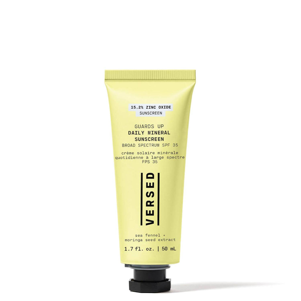 Versed Guards Up Daily Mineral Sunscreen Broad Spectrum SPF 35 Sunblock Face Acne UVA UVB Cream Lotion Tinted Tone