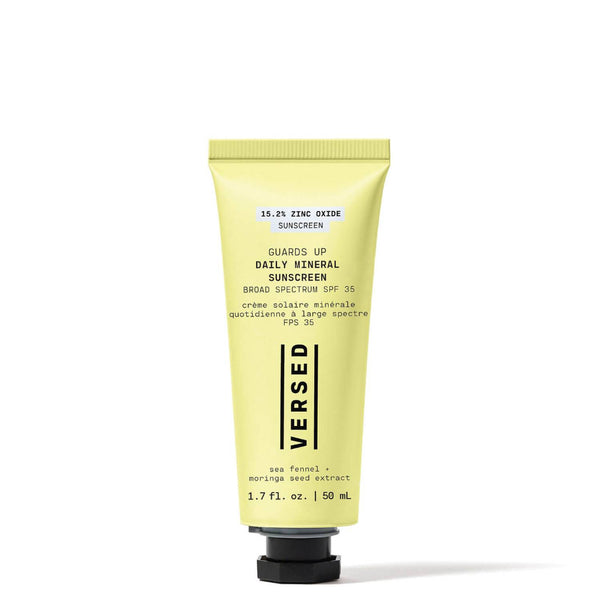 Versed Guards Up Daily Mineral Sunscreen Broad Spectrum SPF 35 Sunblock Face Acne UVA UVB Cream Lotion Tinted Tone