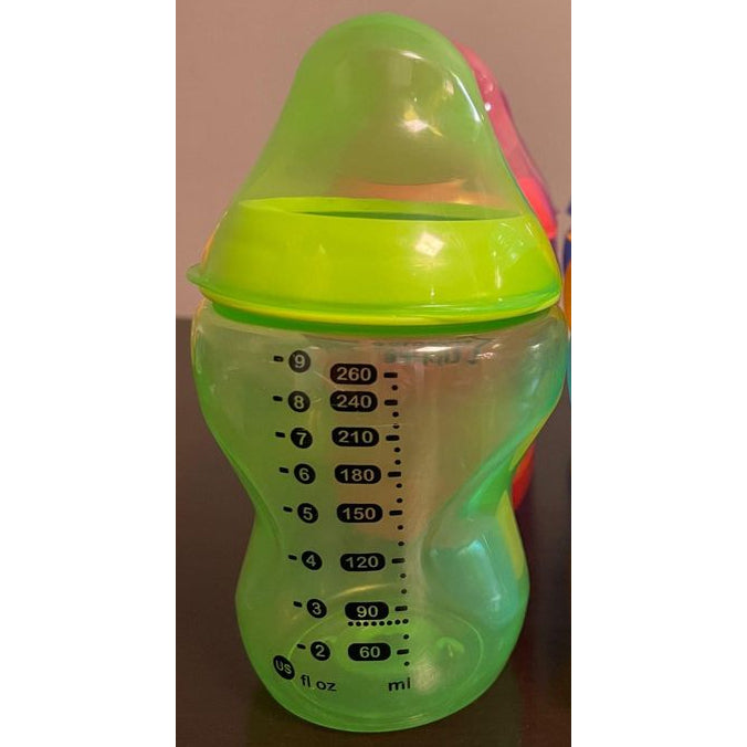 Tommee Tippee Closer to Nature Natural Start Colour Baby Bottle BPA Pack Milk Clear Bottles Set Gift