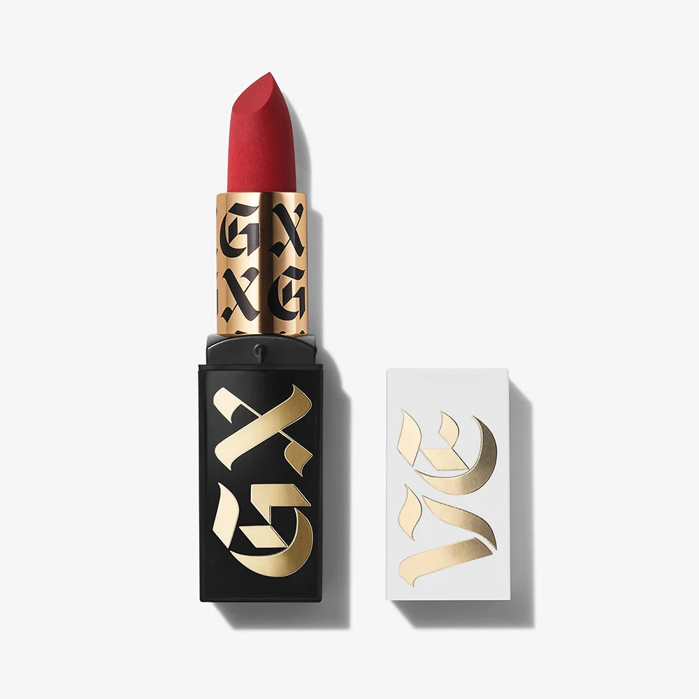 GXVE by Gwen Stefani High-Performance Satin Lipstick High Performance Lip Red Nude Rose Pink Original Loara Screen Stomp