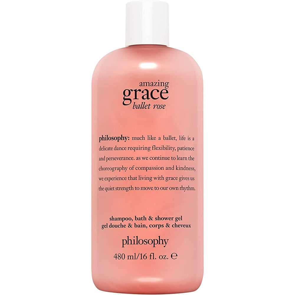 Shampoo Bath Shower Gel Hair Body 480ml Melon Amazing Grace Ballet Vanilla Raspberry Sorbet Coconut Cinnamon Philosophy