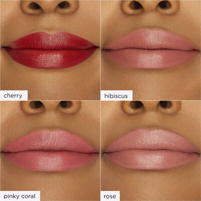 Tarte Maracuja Juicy Lipstick Balm Treatment Satin Cherry Hibiscus Pinky Rose Red Pink Nude Creamy