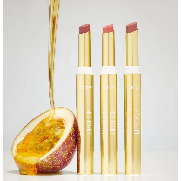 Tarte Maracuja Juicy Lipstick Balm Treatment Satin Cherry Hibiscus Pinky Rose Red Pink Nude Creamy