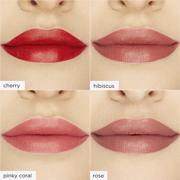Tarte Maracuja Juicy Lipstick Balm Treatment Satin Cherry Hibiscus Pinky Rose Red Pink Nude Creamy
