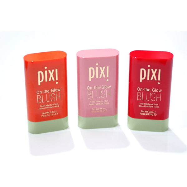 Pixi On-the-Glow Blush Stick On Glow Bronzer Contour Juicy Fleur Ruby Tinted Moisturiser Lip Balm Lipstick Cheeks Face