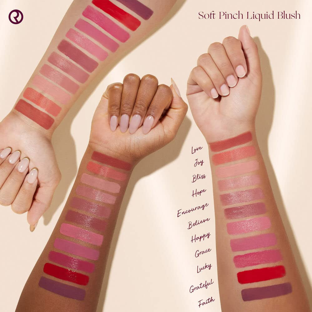 Rare Beauty Soft Pinch Liquid Blush Matte Dewy Radiant Red Rose Peach Pink Nude Neutral Bliss Joy