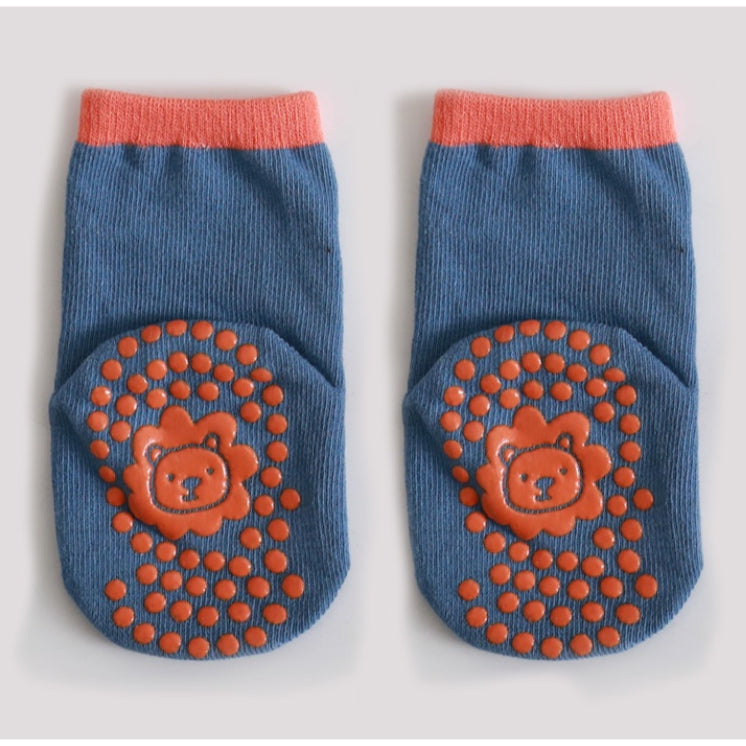 Happy Kids Anti Slip Socks Infants Baby Newborn Toddlers Grip Non Cotton Kids Green Blue Animal Cat Lion Low Ankle Crew