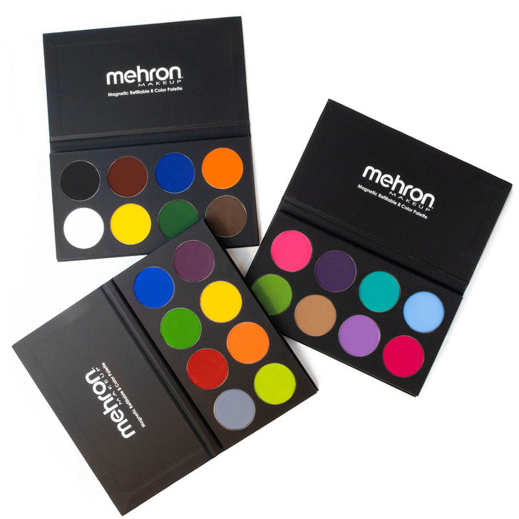 Mehron Paradise Makeup AQ FX 8 Color Palette Water Body Face Paint Kit Metallic Neon UV Glow Basic Pastel Tropical SFX