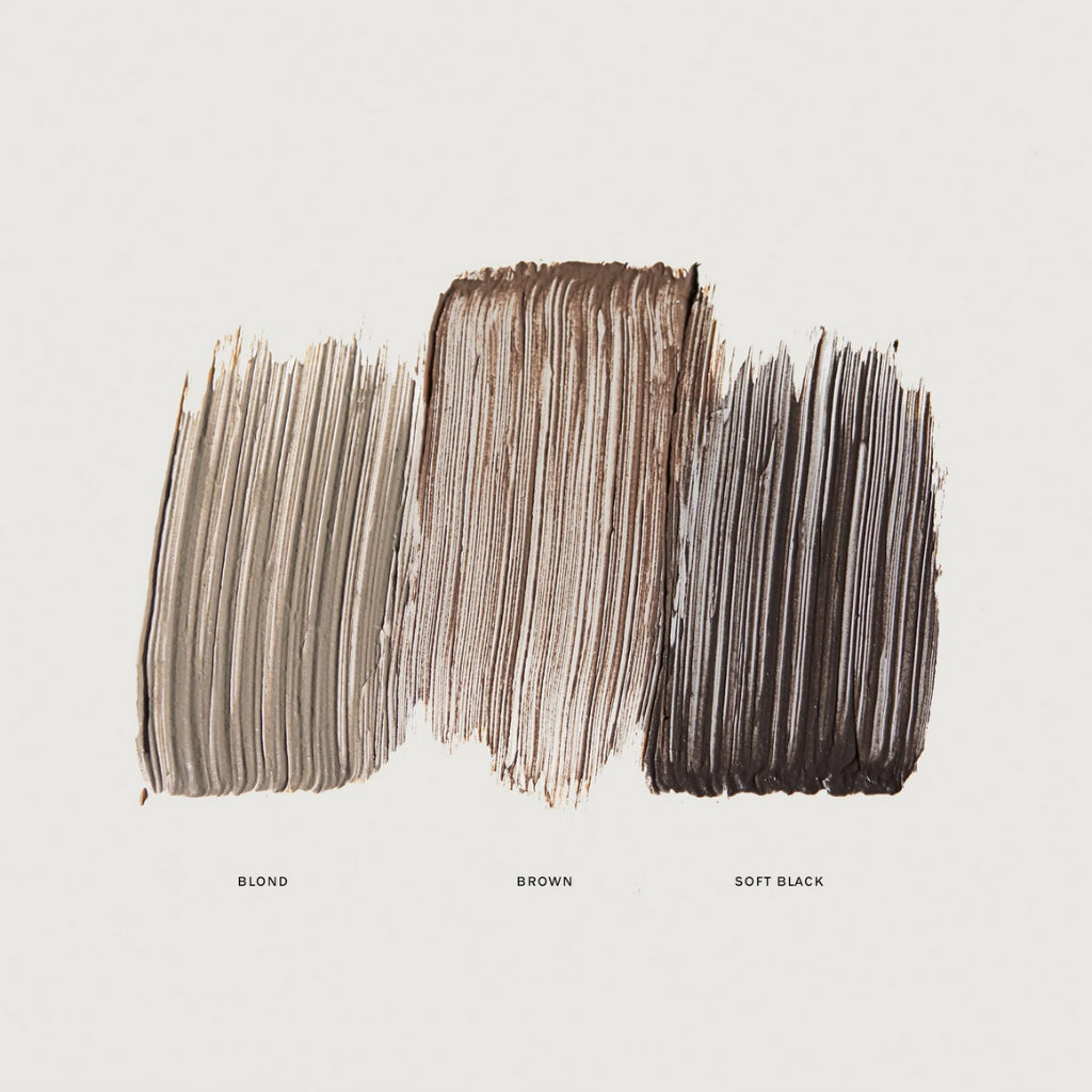 MERIT Brow 1980 Volumizing Pomade Tinted Tint Gel Wax Eyebrow Brown Black Blonde Taupe Neutral Warm Vitamin B5 Clay