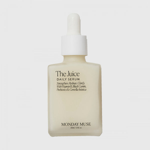 Monday Muse Juice Daily Serum Niacinamide Prebiotics Centella Moisturiser Sensitive Acne Redness Pores Eczema Blemishes