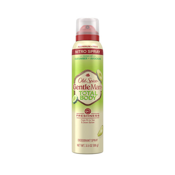 Old Spice GentleMan Full Body Deodorant Spray Cucumber Avocado Nitro Clean Sensitive Gentle