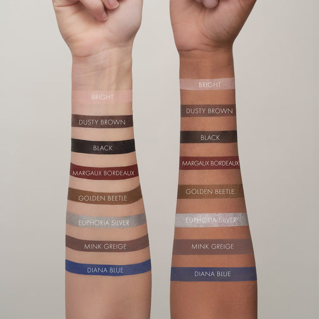 Sweed Satin Eyeliner Silver Eye Liner Shimmer Cool Pencil Pen Crayon Dual Waterproof Sparkling Metallic Gel Brown Bronze