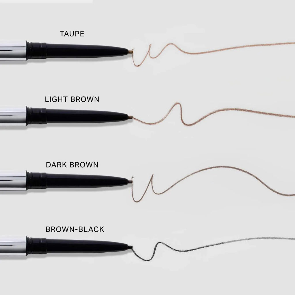 MERIT Brow 1990 Sheer Gel Pencil Fine Eyebrow Brows Microfine Brown Black Warm Vitamin E Brush Volumizing Hold Natural